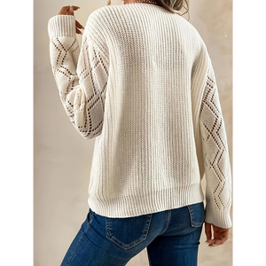 Knitted V-neck sweater