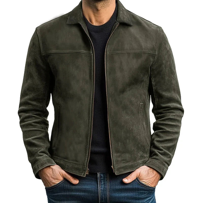 Men's Zipper Leather Jacket