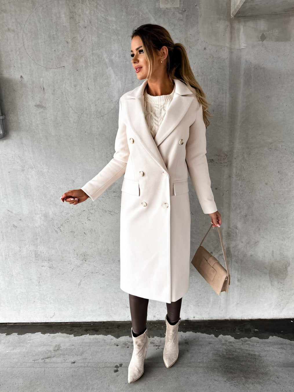 Elegant Wool Blend Coat