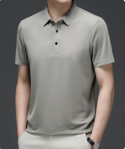 Luxury Silk Embroidered Polo Shirt