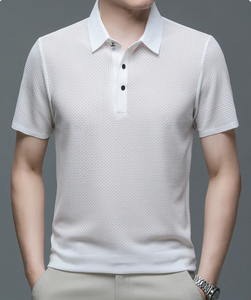 Luxury Silk Embroidered Polo Shirt