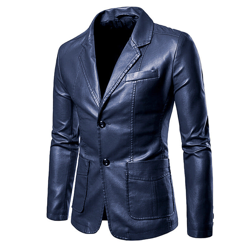 Men's Leather Look Classic Jacket