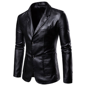 Men's Leather Look Classic Jacket