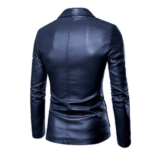 Men's Leather Look Classic Jacket