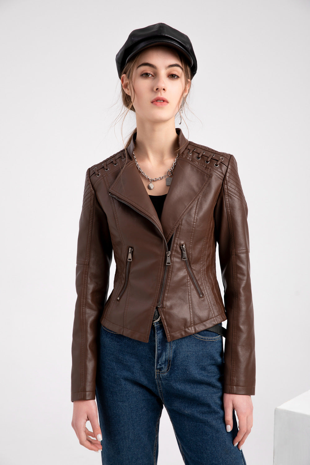 Women’s PU Leather Jacket